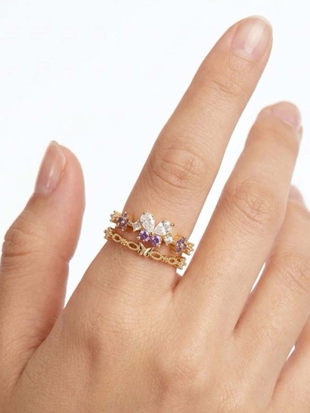 New Multi-Color CZ Adjustable Rings choose One - Picture 4 of 5
